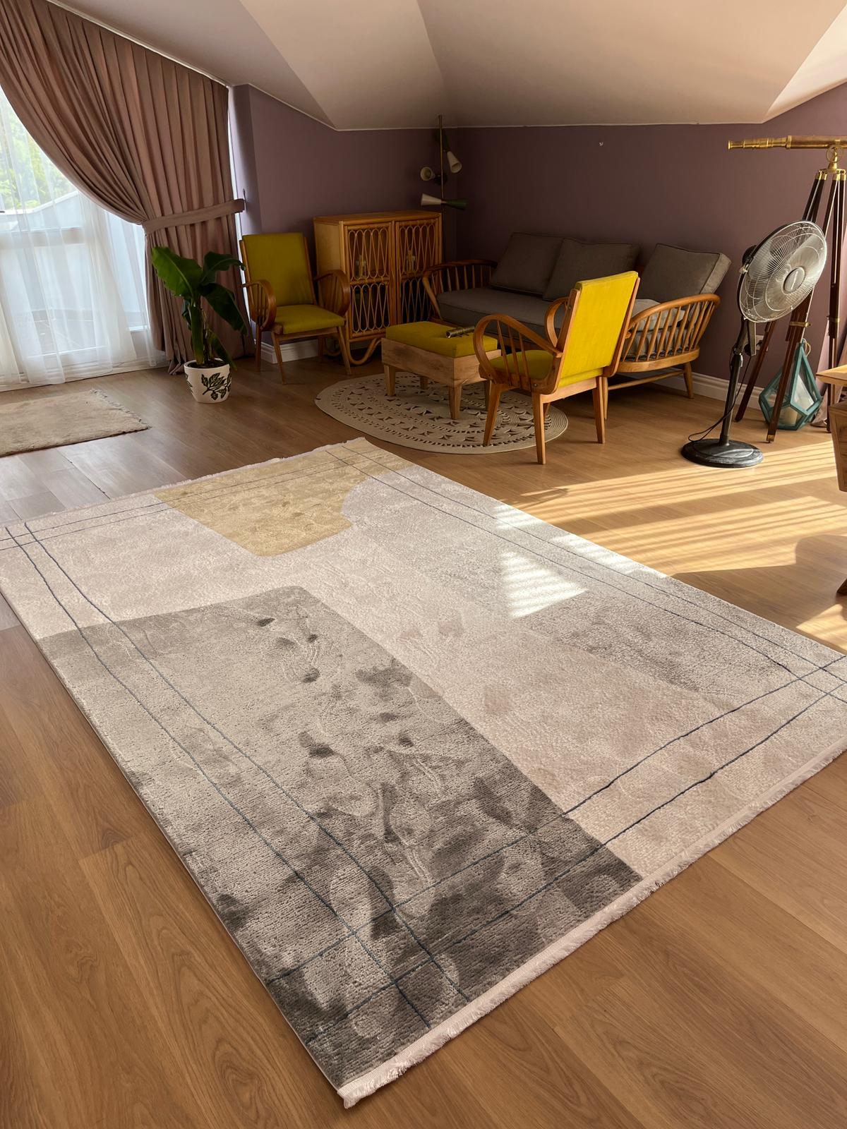 Geometrik ve Modern Desenli Özel Kesim Halı ORION OR09A