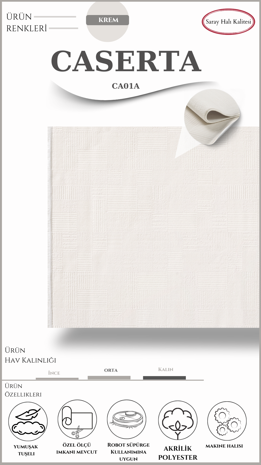 Antre ve Mutfak Halısı Özel Kesim CASERTA CA01A