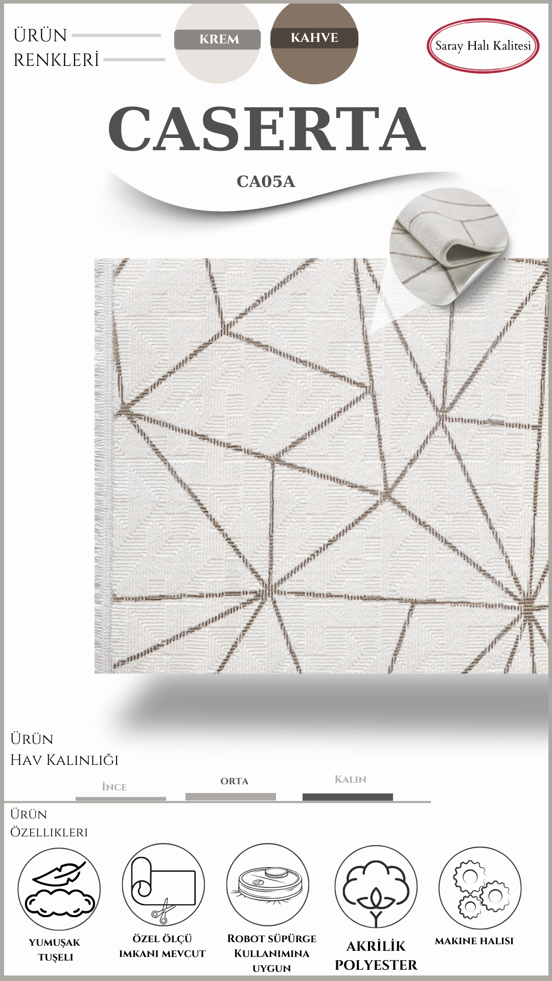 Antre ve Mutfak Halısı Özel Kesim CASERTA CA05A