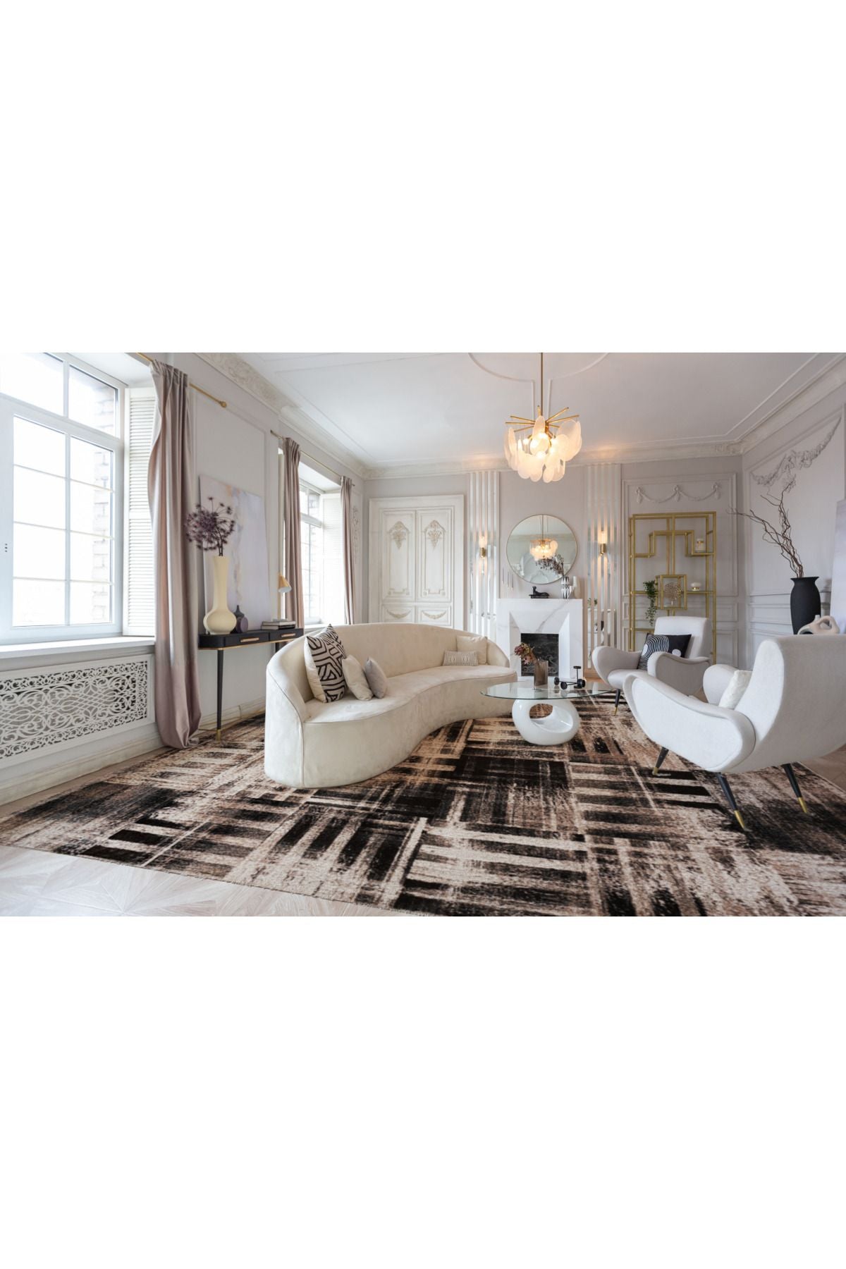 Geometrik ve Modern Desenli Genç Odası Halısı FONTE FN02A