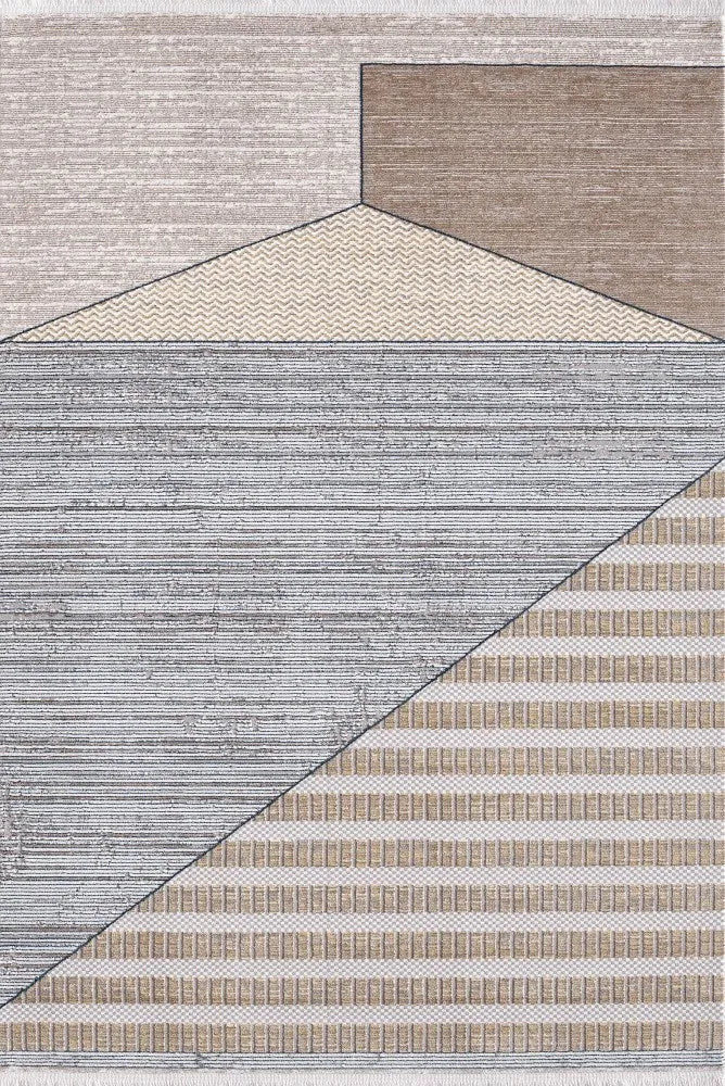 Geometrik ve Modern Desenli Özel Kesim Halı ORION OR07A