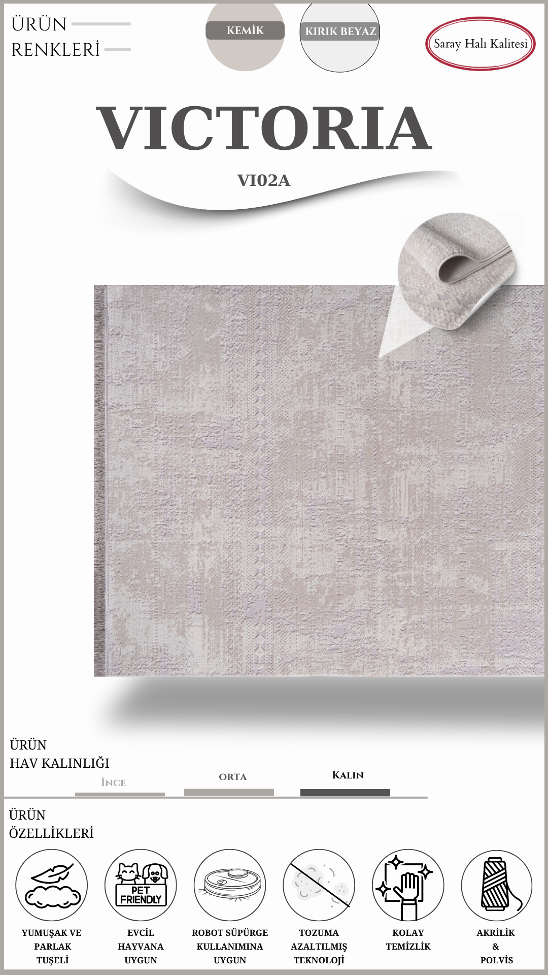 Salon ve Oturma Odası Halısı VICTORIA VI02A