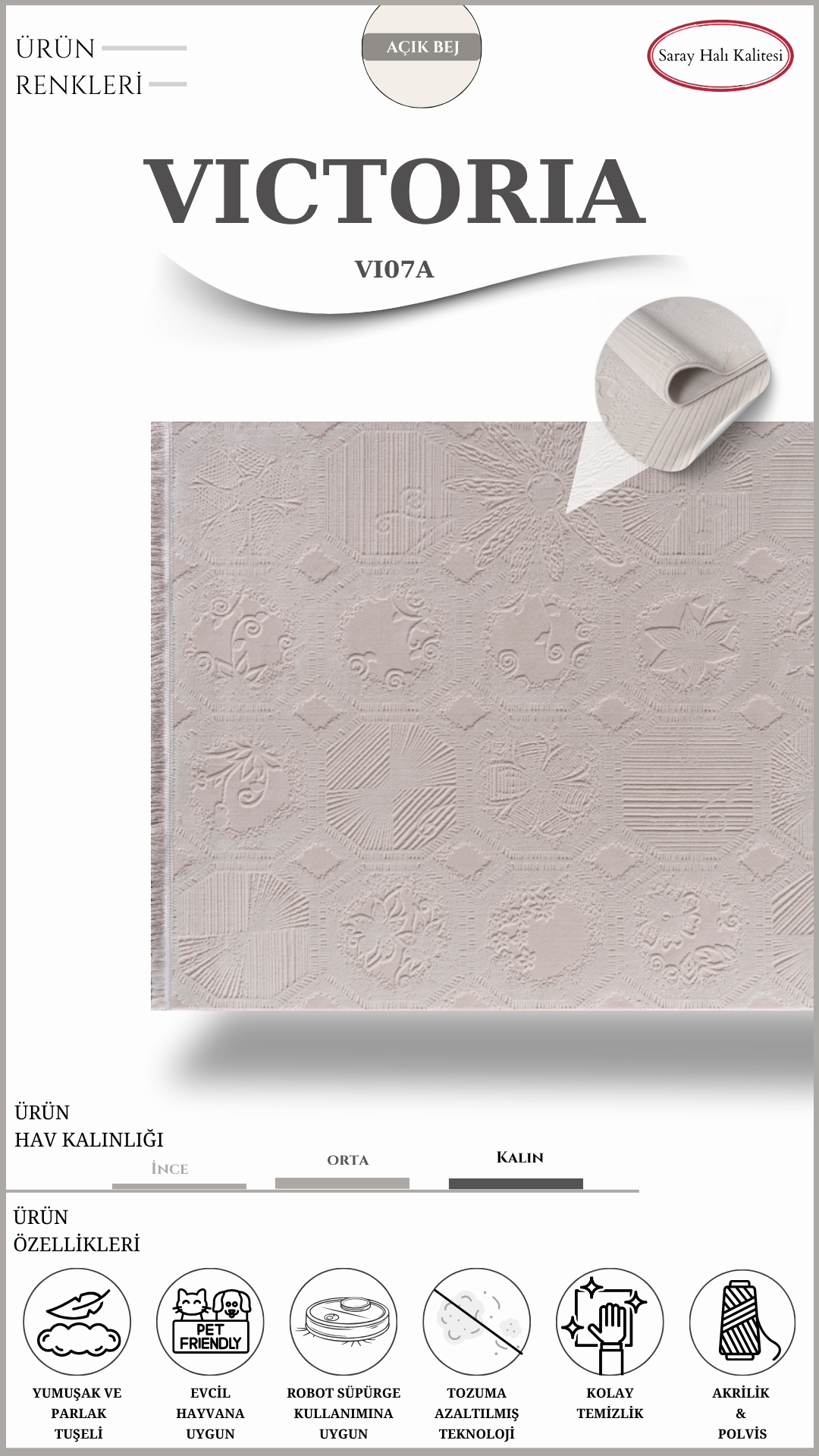 Salon ve Oturma Odası Halısı VICTORIA VI07A