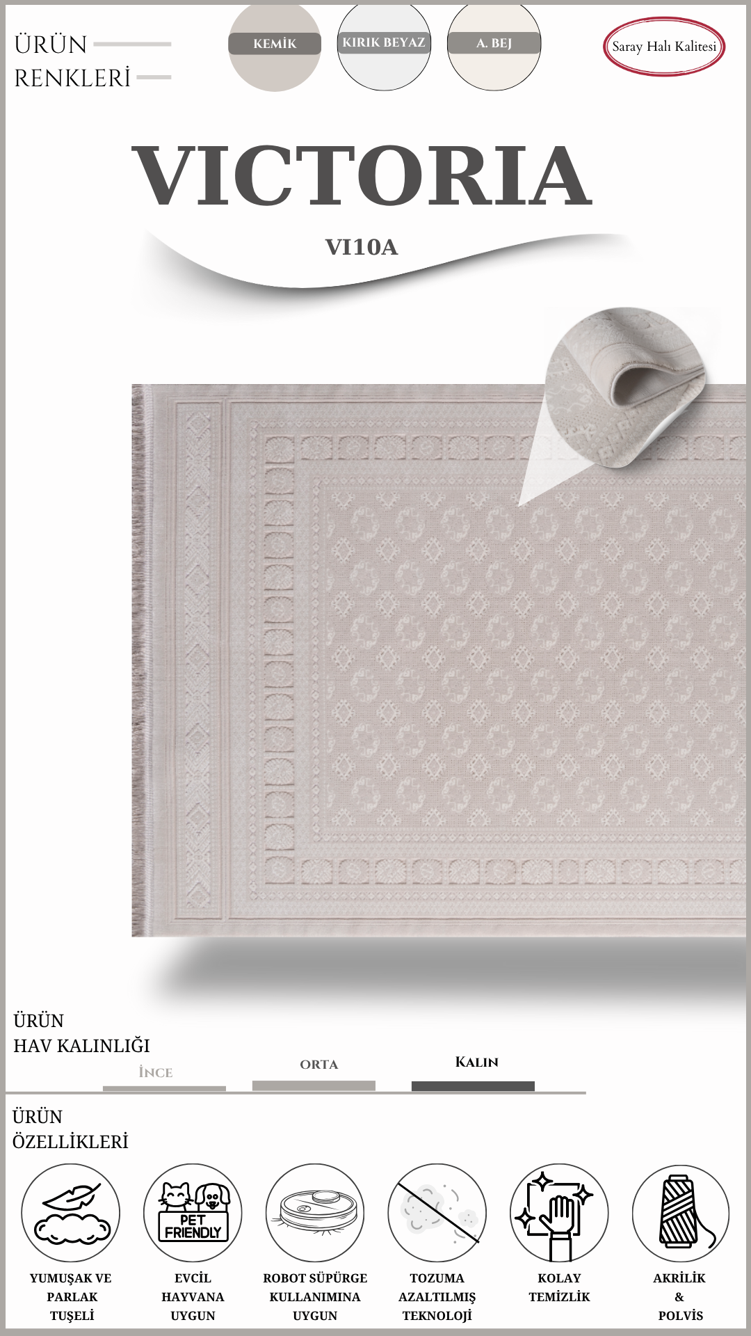 Salon ve Oturma Odası Halısı VICTORIA VI10A