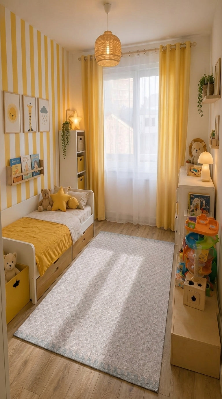Çocuk Odası Halısı Toz Tutmayan Kaymaz TEENGO TE25A