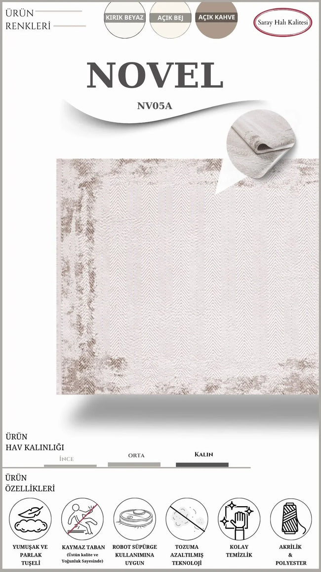 Dekoratif Salon Halısı NOVEL NV05A