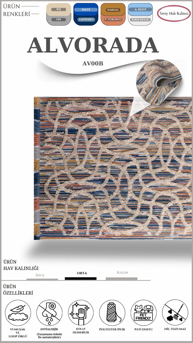 Decorative Corridor Carpet Alvorada AV00B