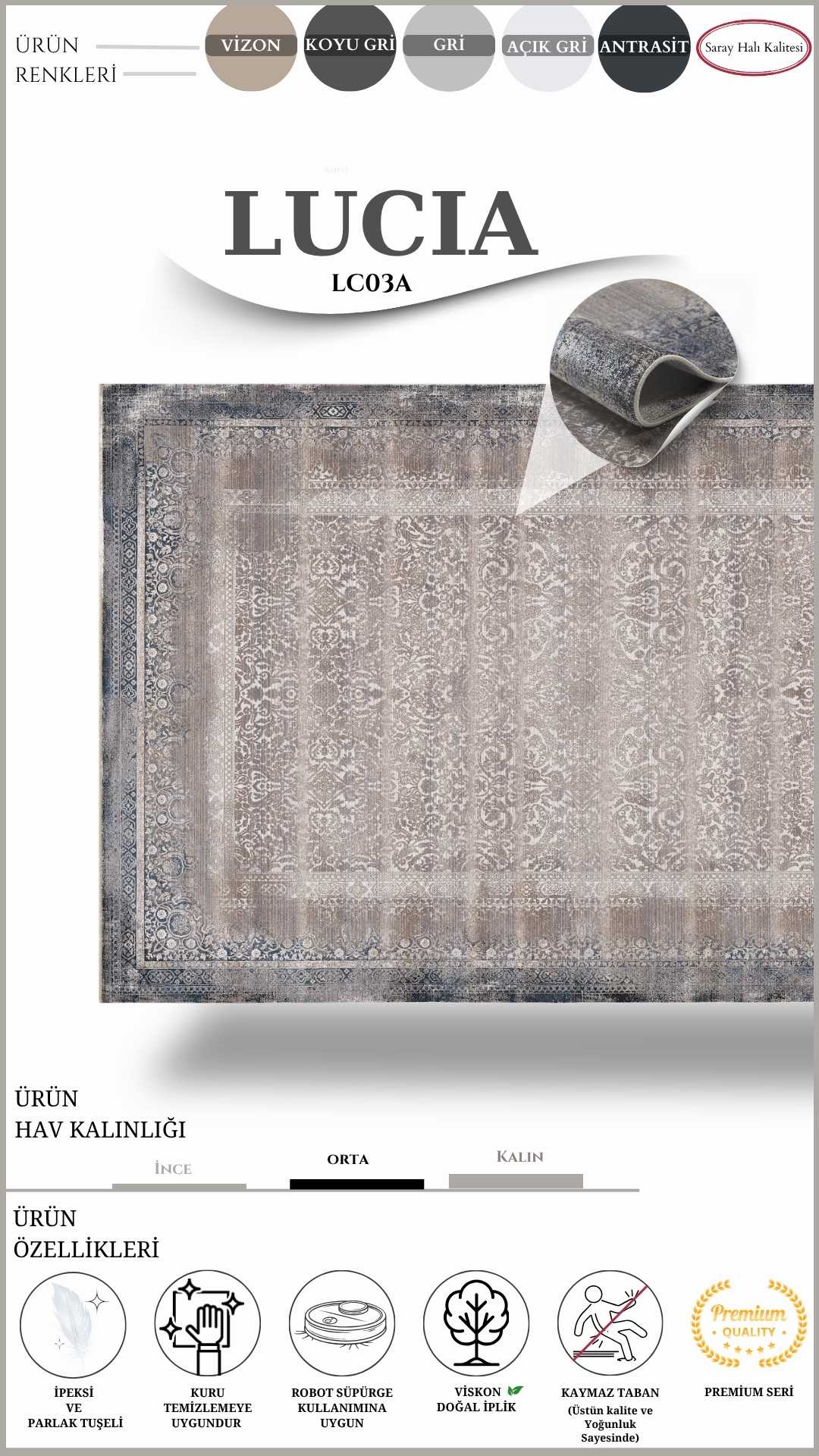 LUCIA LC03A DİKDÖRTGEN