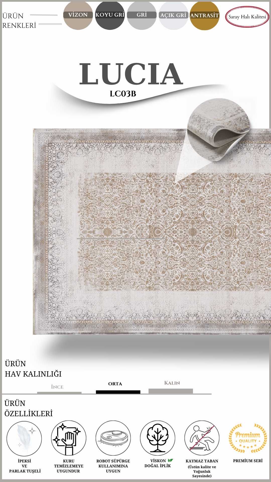 LUCIA LC03B DİKDÖRTGEN