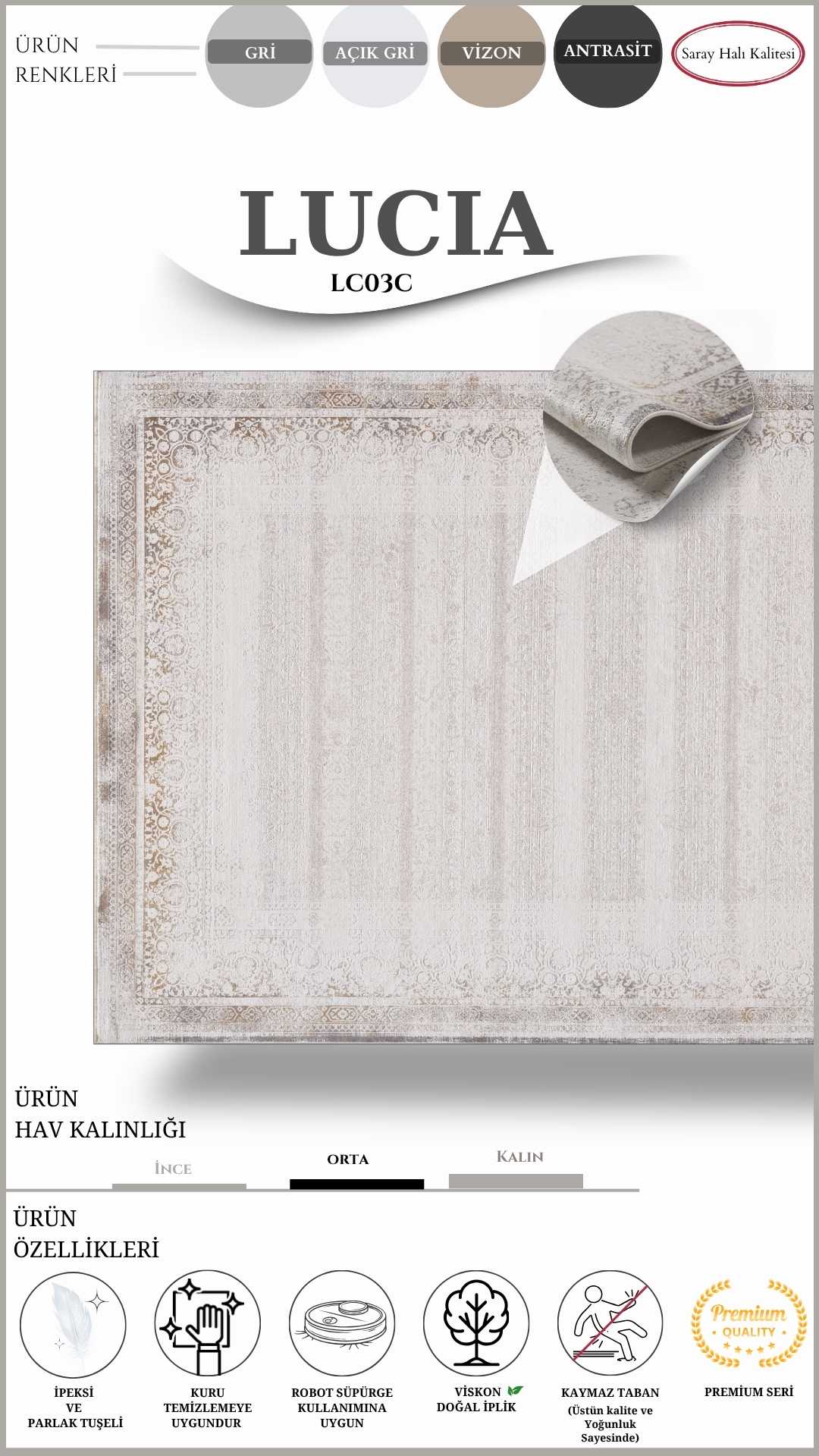 LUCIA LC03C DİKDÖRTGEN