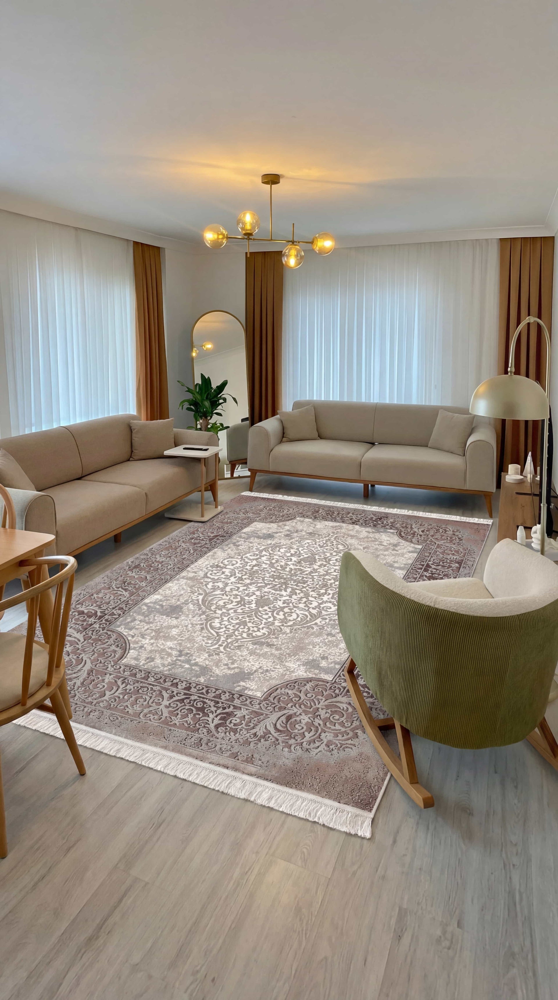 Modern ve Klasik Desenli Salon Halısı VIVA VV12A