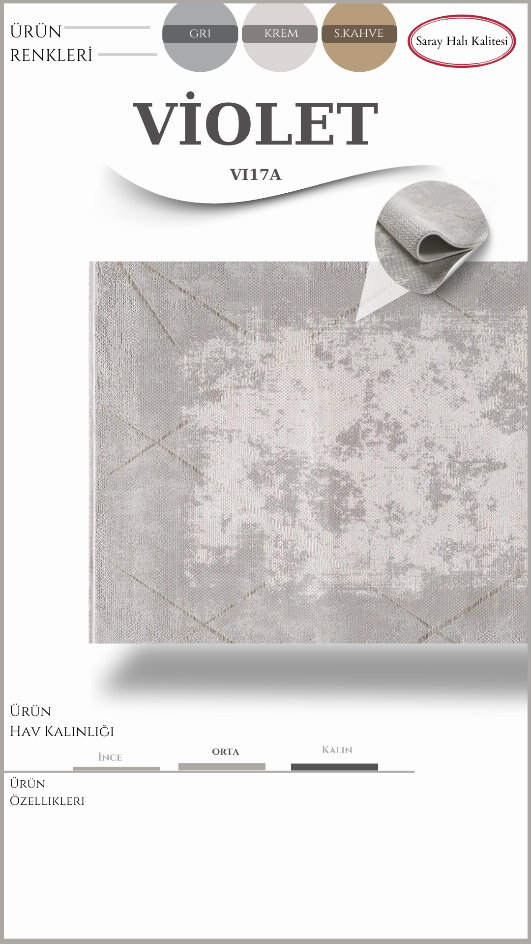 Salon Halısı VİOLET VI17A
