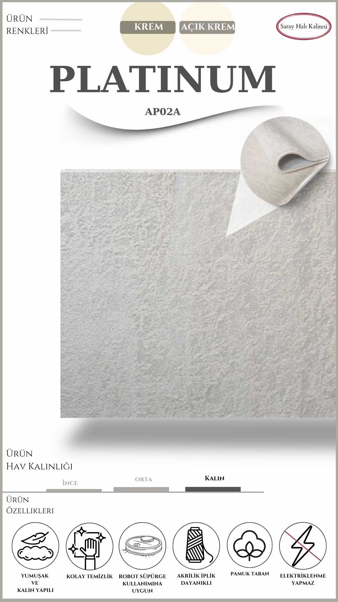 Yolluk ve Mutfak Halısı Özel Kesim PLATINUM AP02A
